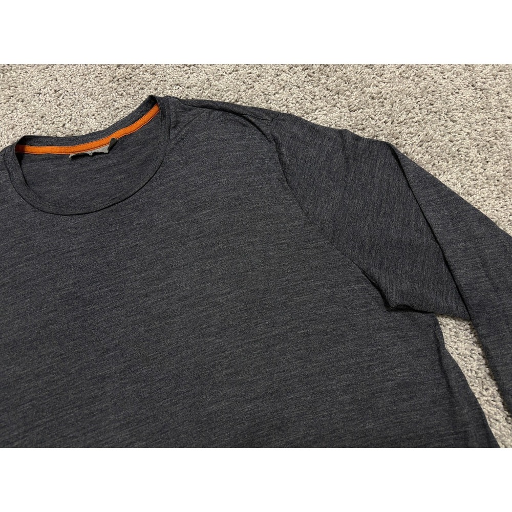 ICEBREAKER T-Shirt Cool Lite Long Sleeve Base Layer Tee Gray Performance Mens XL - Picture 4 of 15